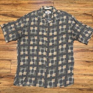 Vintage Abstract Patterned Shirt Men’s XL